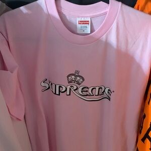 Supreme Light Pink Logo Tee